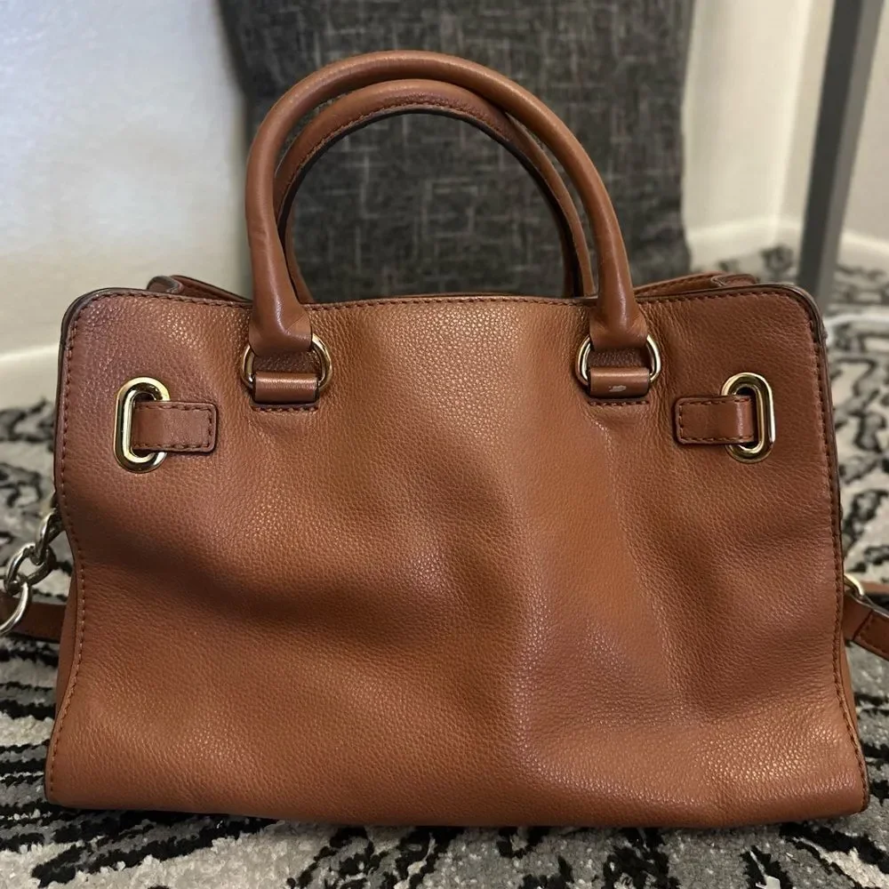 Michael Kors Brown Hamilton Leather Satchel
